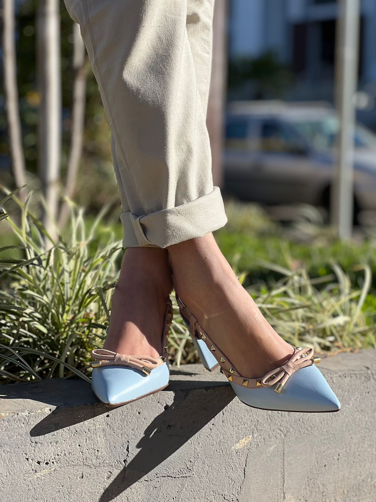 SLINGBACK AZUL BEBE
