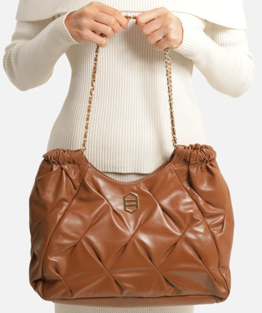 Bolsa Shopping Couro Grande Frisos