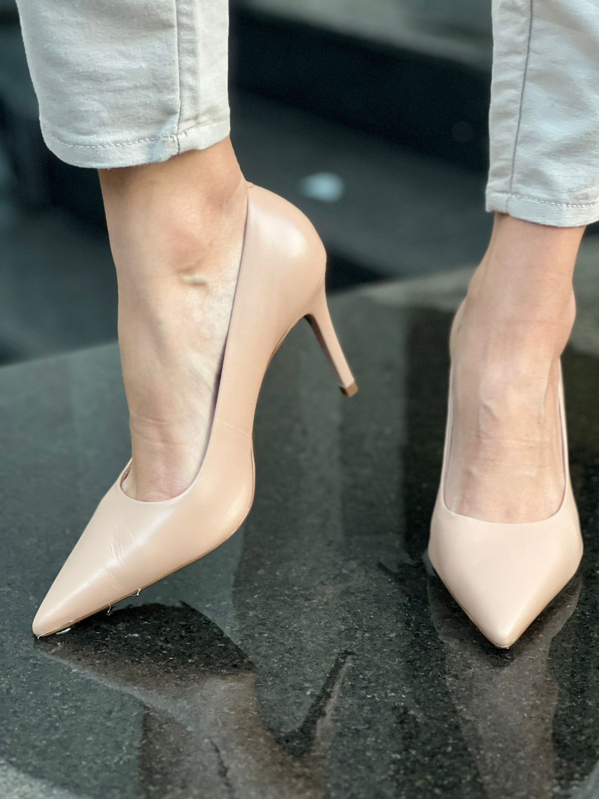SCARPIN SALTO FINO - NUDE