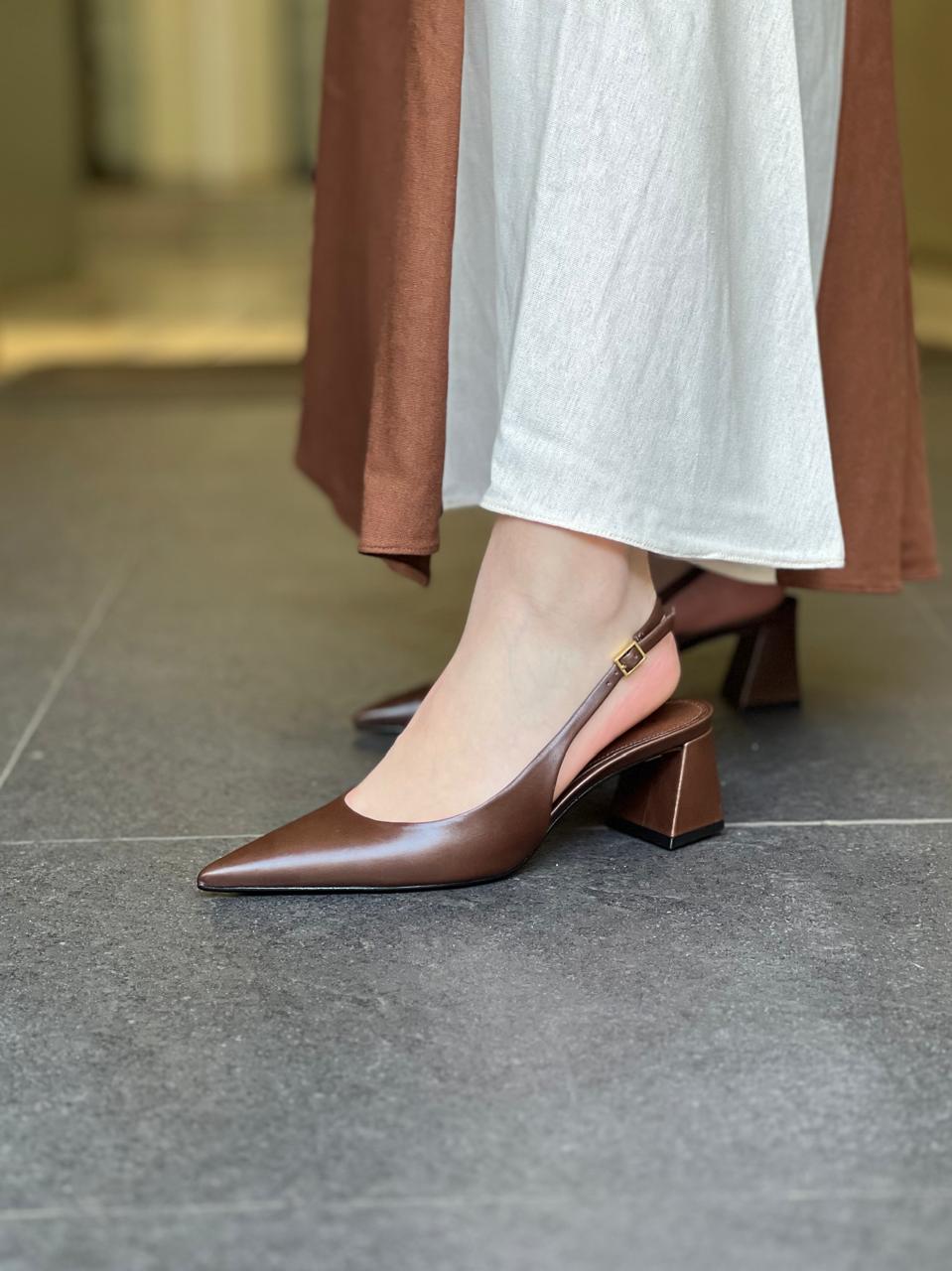 SCARPIN SLINGBACK RHONDA MID VERNIZ