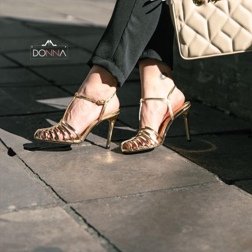 12650 - SANDÁLIA SALTO FINO - DOURADO