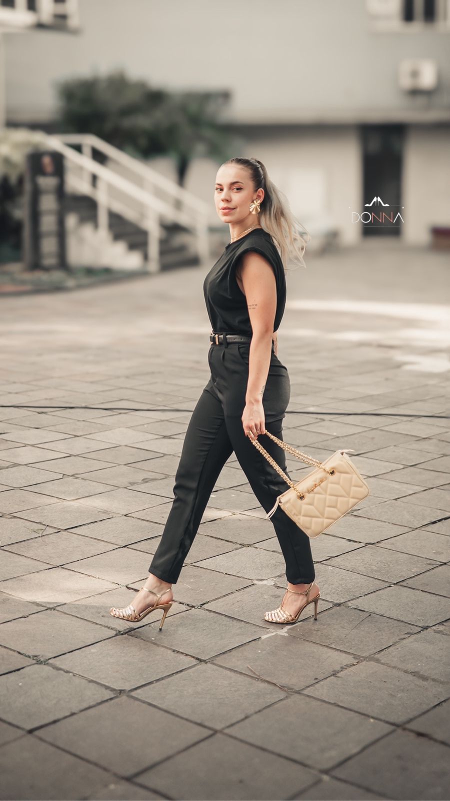 12650 - SANDÁLIA SALTO FINO - DOURADO