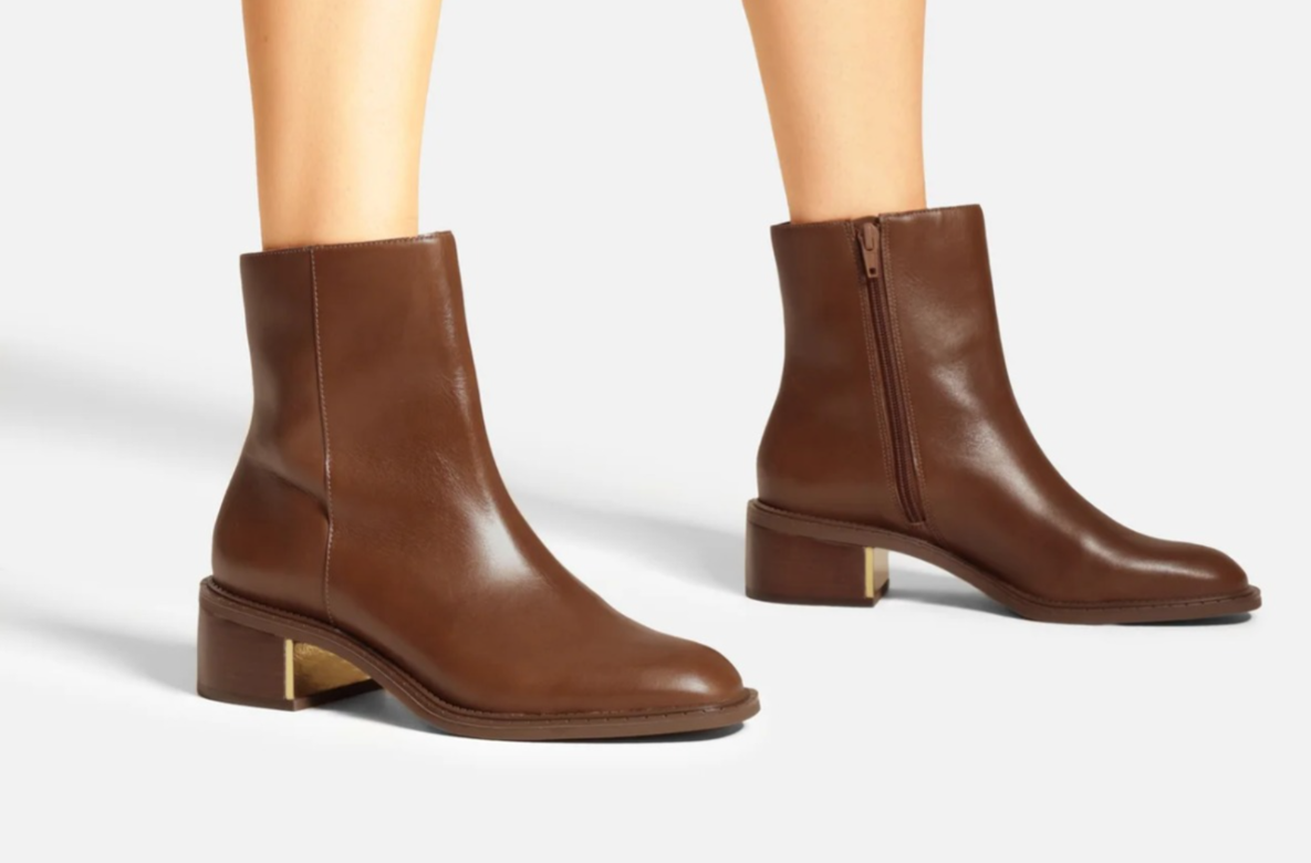 BOTA COURO CANO MÉDIO BLOCO METAL