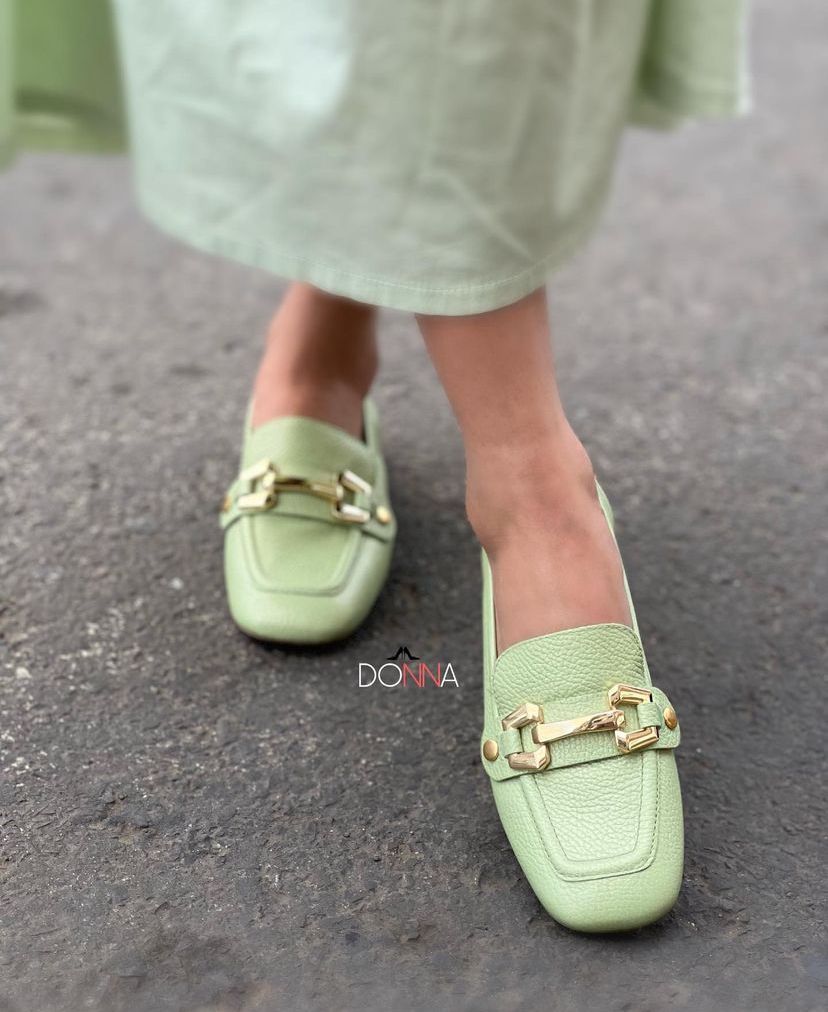 MOCASSIM - EM COURO - SOFT MATCHA