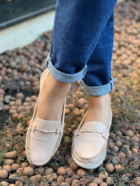 MOCASSIM EM COURO BLUSH 365 SOFT