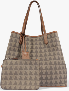 Bolsa Shopping Grande Triangle Bege