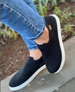 TÊNIS KNIT SLIP ON - PRETO
