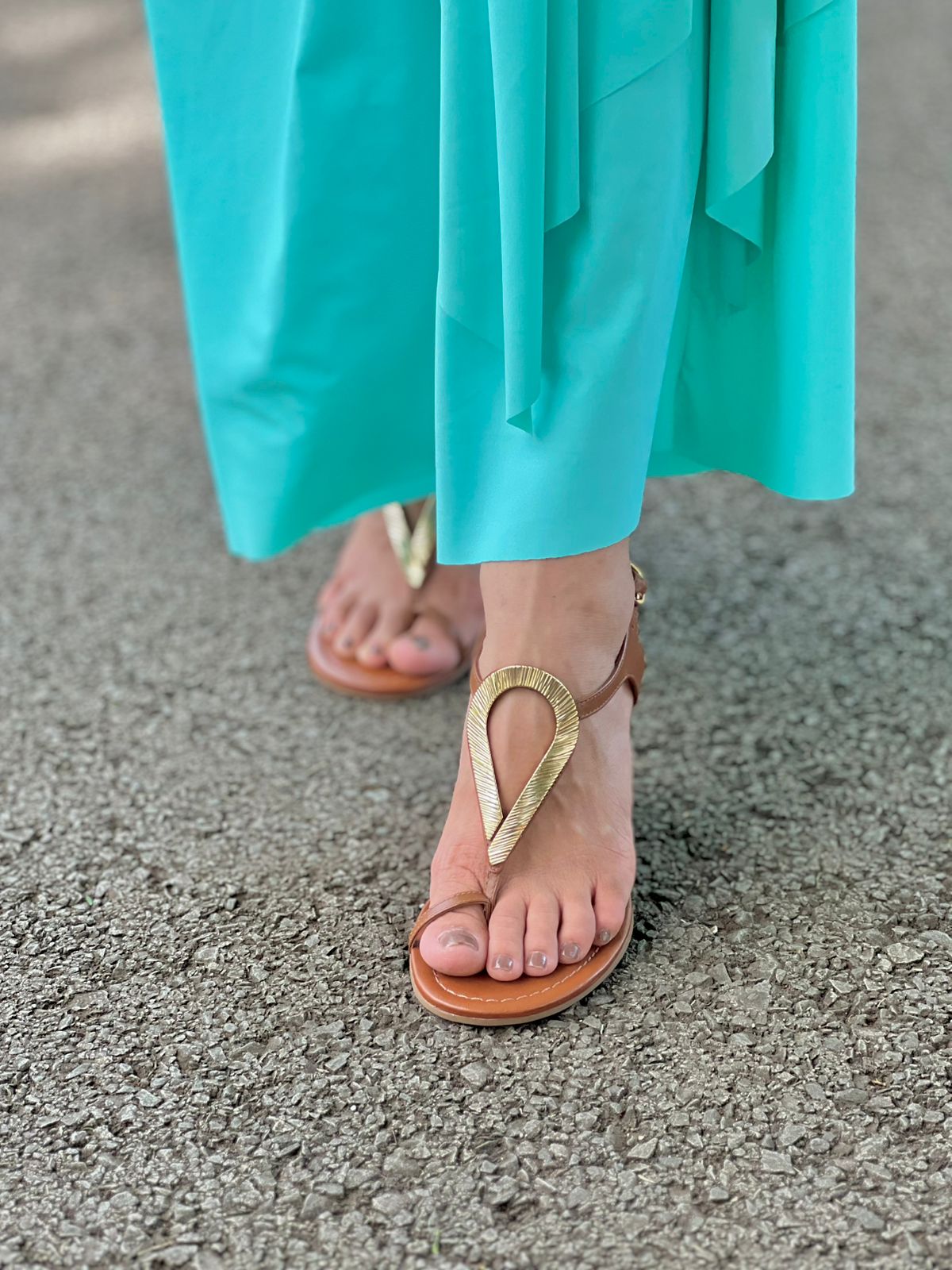 SANDÁLIA COURO ANABELA TEXTURIZADO