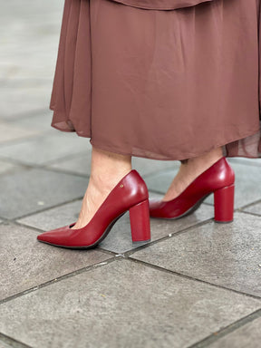 SCARPIN SALTO BLOCO E BICO FINO