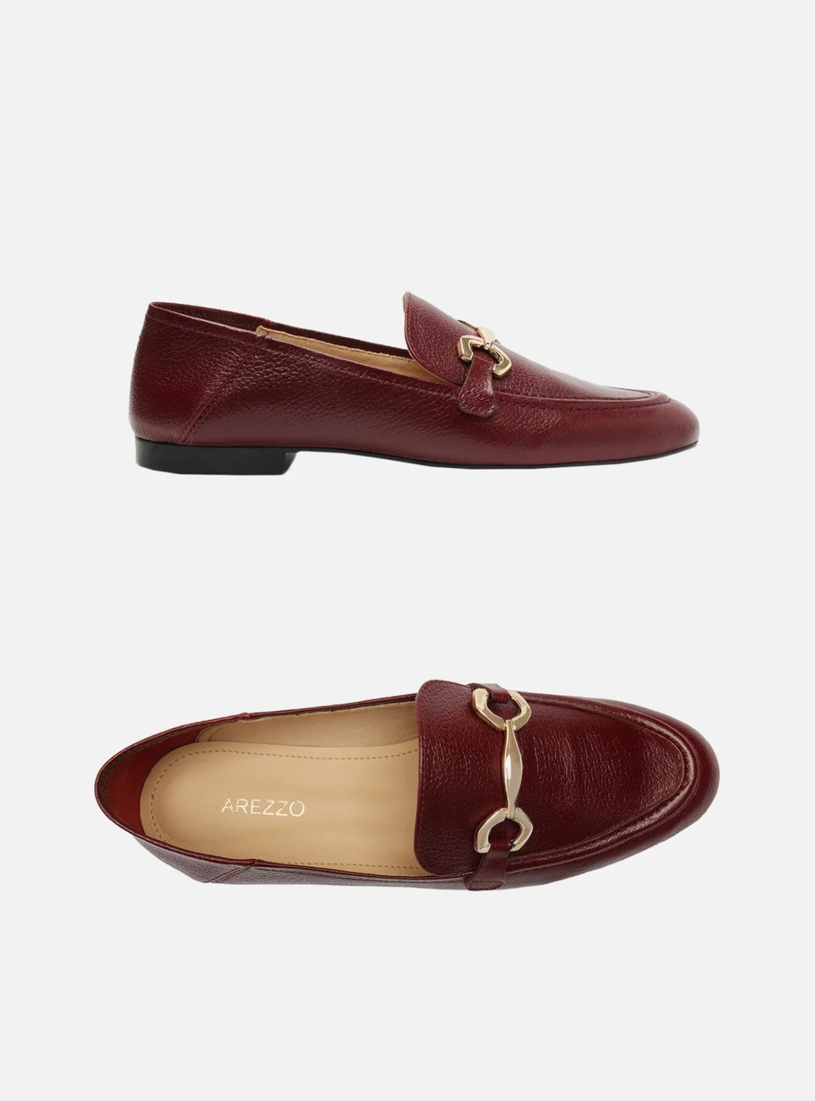 MOCASSIM - EM COURO - DOURADO