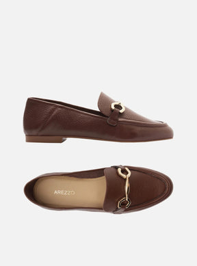 MOCASSIM - EM COURO - DOURADO